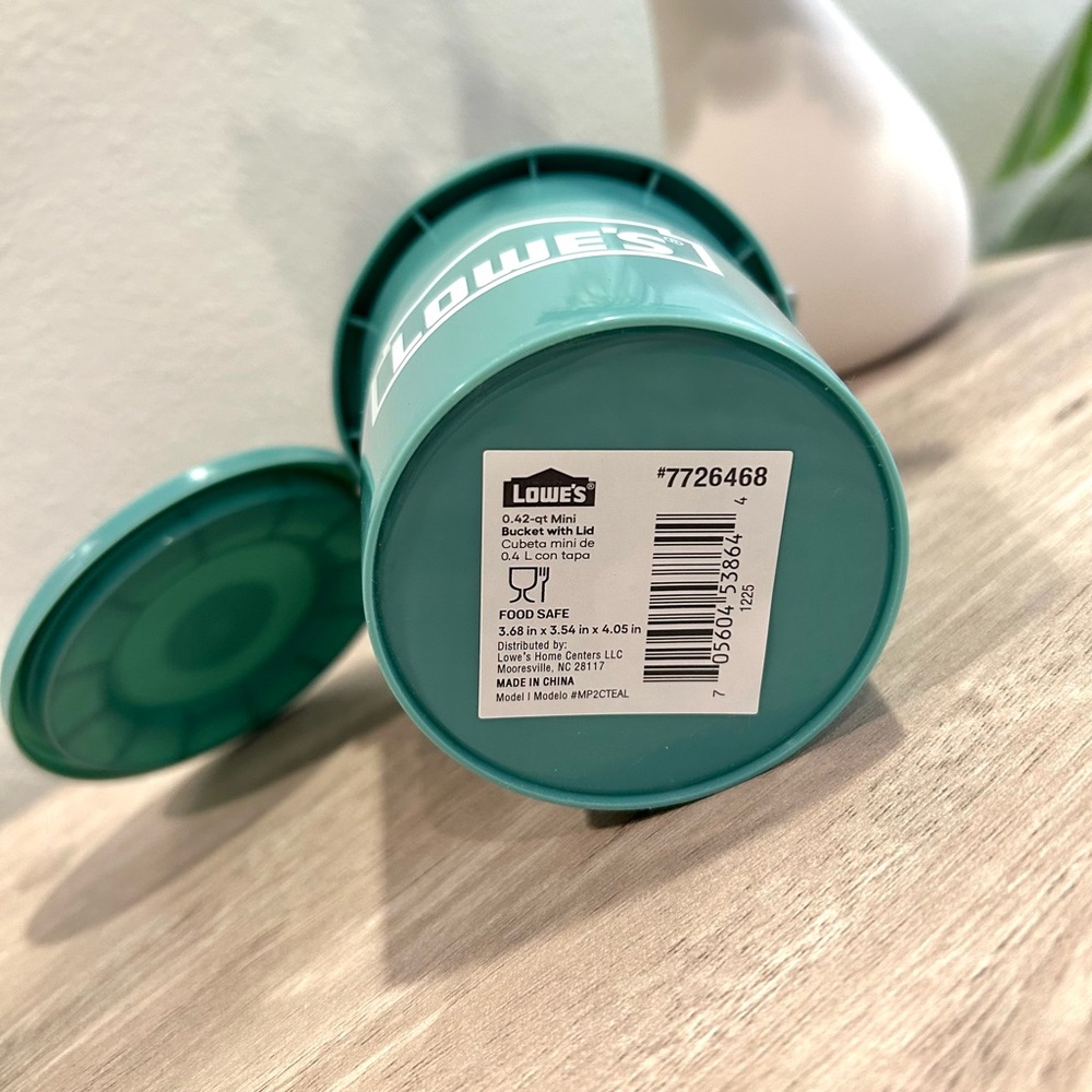 Lowe’s Mini Teal Bucket - Picture 8 of 9